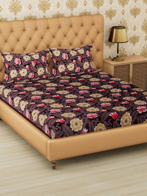 METRO LIVING Brown & Pink Floral 120 TC Cotton 1 Queen Bedsheet with 2 Pillow Covers
METRO LIVING Brown & Pink Floral 120 TC Cotton 1 Queen Bedsheet with 2 Pillow Covers
