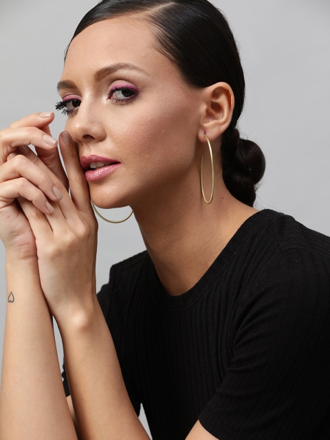 STREET 9 Gold-Plated Classic Drop Earrings