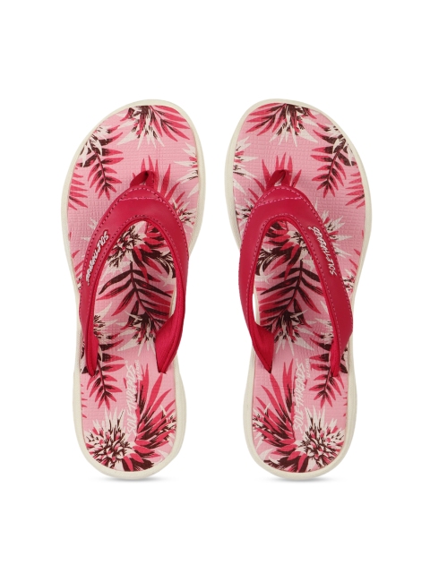 Solethreads Women Pink Printed Thong Flip-Flops