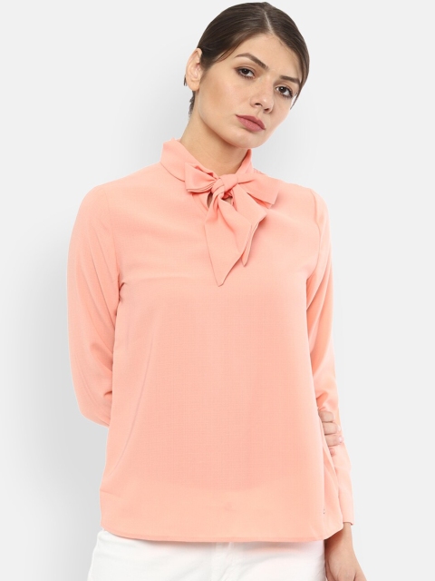 Van Heusen Woman Women Peach-Coloured Solid Top