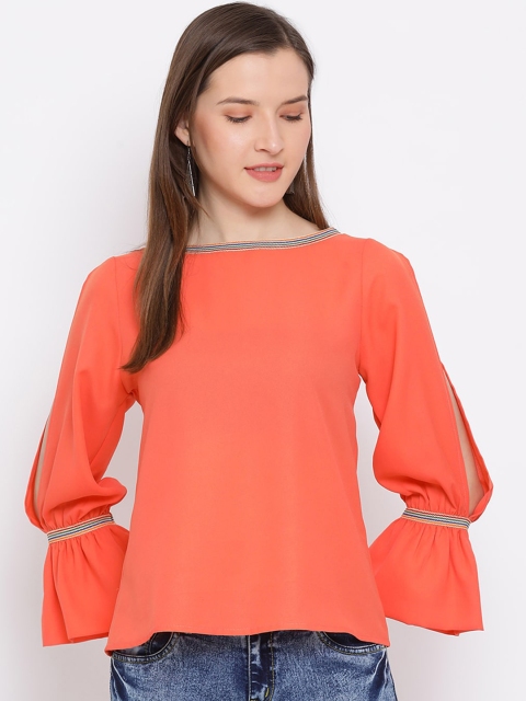 ALL WAYS YOU Women Orange Solid Top