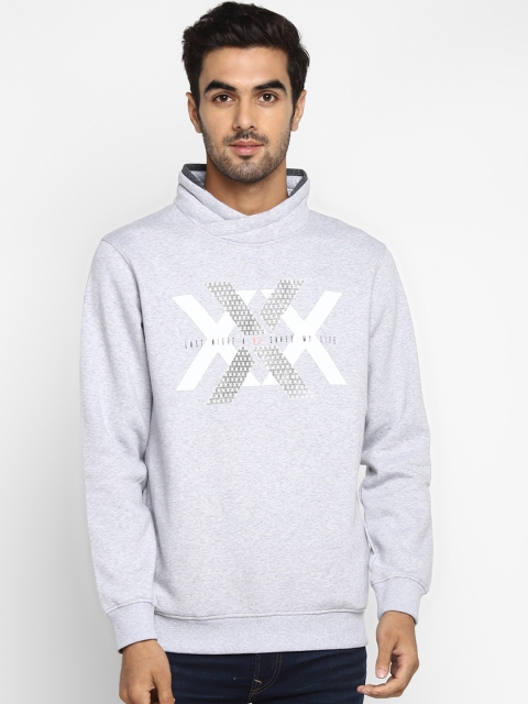 Octave Men Grey Printed Sweatshirt