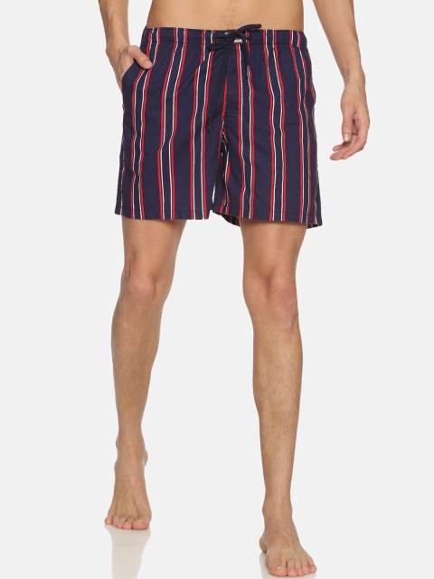 Bene Kleed Men Blue & Red Anti-Bacterial Printed Pure Cotton Boxers