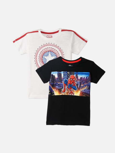 Kids Ville Boys Pack Of 2 Captain America & Spiderman Printed Round Neck T-shirts, Black
Kids Ville Boys Pack Of 2 Captain America & Spiderman Printed Round Neck T-shirts, Black