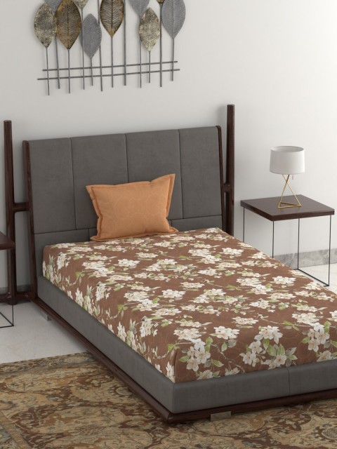 Trident Peach-Coloured & Brown Floral 144 TC Cotton 1 Single Bedsheet with 1 Pillow Covers
Trident Peach-Coloured & Brown Floral 144 TC Cotton 1 Single Bedsheet with 1 Pillow Covers