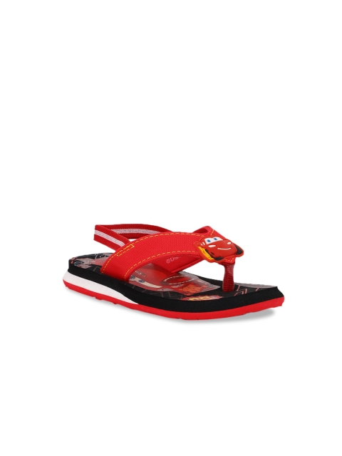 Disney Girls Black & Red Thong Flip Flops