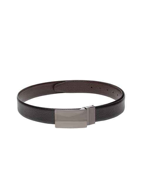 Teakwood Leathers Men Black Textured Belt