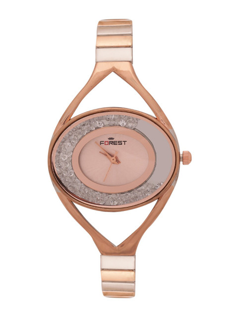 FOREST Women Rose Analogue Watch FR-F459-CR-SL 
FOREST Women Rose Analogue Watch FR-F459-CR-SL
