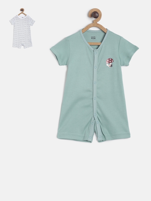 MINI KLUB Infants Boys Pack Of 2 Rompers, Green
