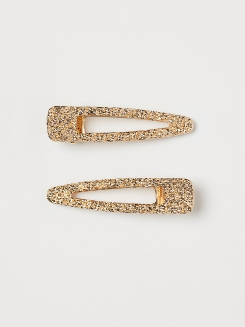 H&M Women Gold-Toned 2-Pack Hair Clips
