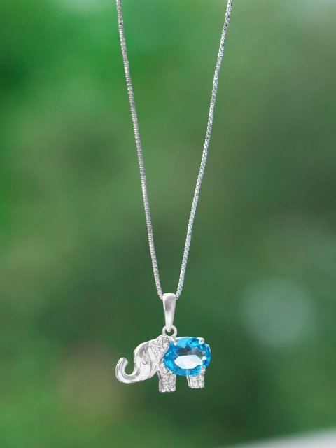 Bigsmall 925 Sterling Silver Blue Topaz-Studded Aliya Handcrafted Pendant With Chain
Bigsmall 925 Sterling Silver Blue Topaz-Studded Aliya Handcrafted Pendant With Chain