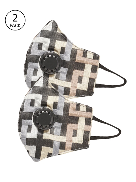 LUXURAZI Men Pack of 2 Pcs Beige & Grey Reusable 5-Ply Protective Outdoor Masks With Valve
LUXURAZI Men Pack of 2 Pcs Beige & Grey Reusable 5-Ply Protective Outdoor Masks With Valve