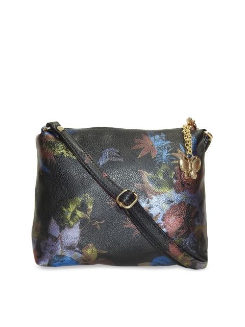 Butterflies Black Printed Sling Bag