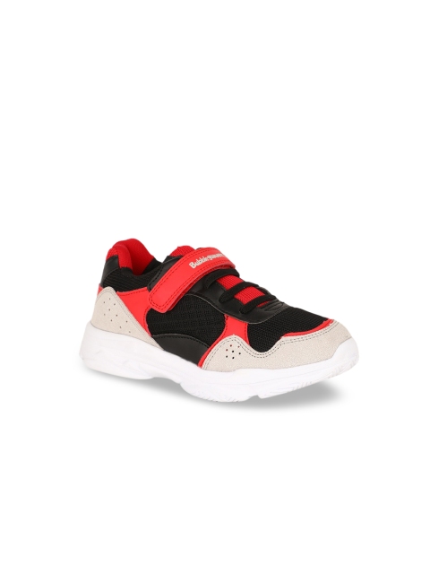 Bubblegummers Boys Black & Red Colourblocked Sneakers
