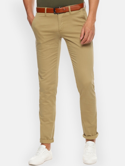 Louis Philippe Sport Men Khaki Slim Fit Solid Chinos
