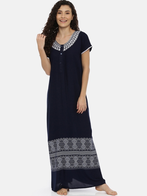 Bailey sells Navy Blue Embroidered Nightdress