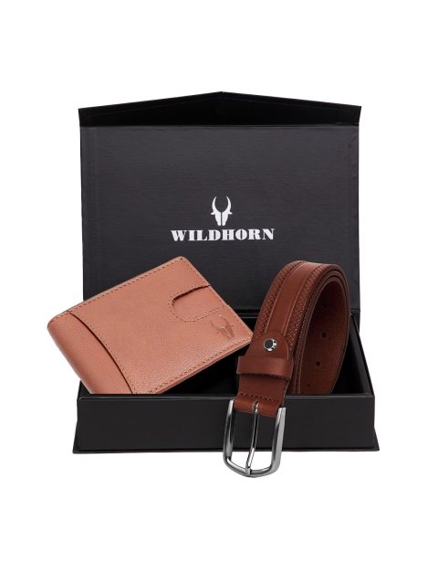 WildHorn Men Brown & Silver-Toned Solid RFID Protected Genuine Leather Accessory Gift Set, Tan
WildHorn Men Brown & Silver-Toned Solid RFID Protected Genuine Leather Accessory Gift Set, Tan