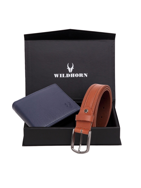 WildHorn Men Blue & Brown RFID Protected Genuine High-Quality Leather Wallet & Belt Accessory Gift Set
WildHorn Men Blue & Brown RFID Protected Genuine High-Quality Leather Wallet & Belt Accessory Gift Set