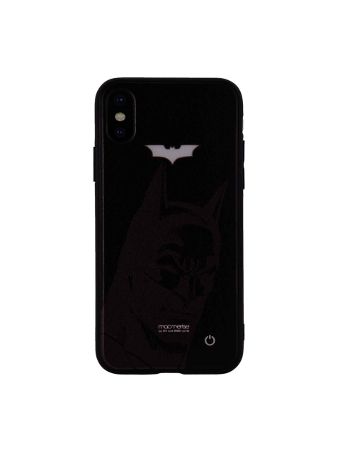 macmerise Black & Brown DC Comics Silhouette Batman Lumous iPhone X Back Case