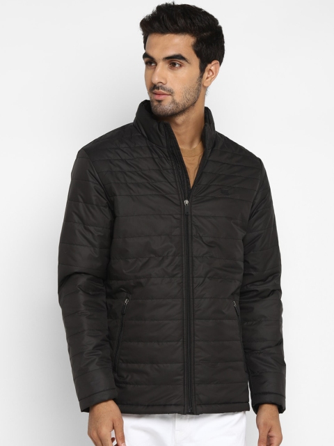 METTLE Men Black Solid Padded Jacket