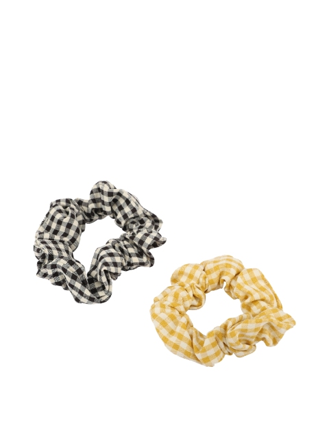 Bellofox Women Set of 2 Ponytail Holders, Black
