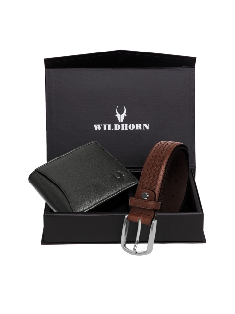WildHorn Men Black & Brown Textured RFID Protected Genuine High Quality Leather Wallet & Belt Combo Gift Set
WildHorn Men Black & Brown Textured RFID Protected Genuine High Quality Leather Wallet & Belt Combo Gift Set