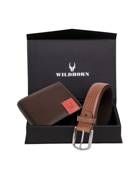 WildHorn Men Brown & Silver-Toned Textured RFID Protected Genuine Leather Accessory Gift Set
WildHorn Men Brown & Silver-Toned Textured RFID Protected Genuine Leather Accessory Gift Set