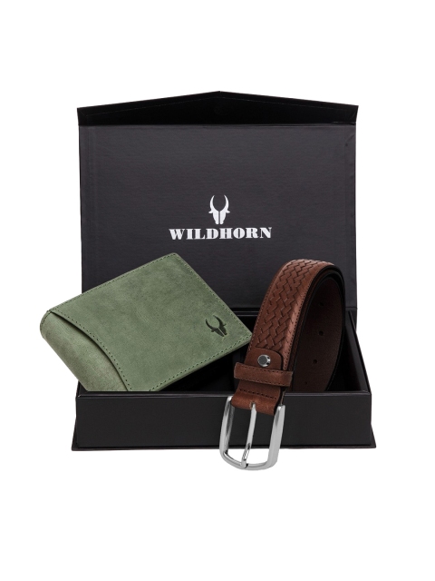 WildHorn Men Green & Brown RFID Protected Genuine High-Quality Leather Wallet & Belt Accessory Gift Set
WildHorn Men Green & Brown RFID Protected Genuine High-Quality Leather Wallet & Belt Accessory Gift Set