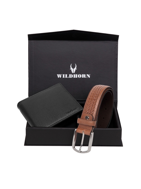 WildHorn Men Black & Brown Textured RFID Protected Genuine Leather Accessory Gift Set
WildHorn Men Black & Brown Textured RFID Protected Genuine Leather Accessory Gift Set