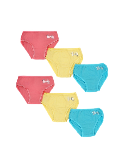 Red Rose Girls Pack Of 6 Assorted Basic Briefs BABY-22-20