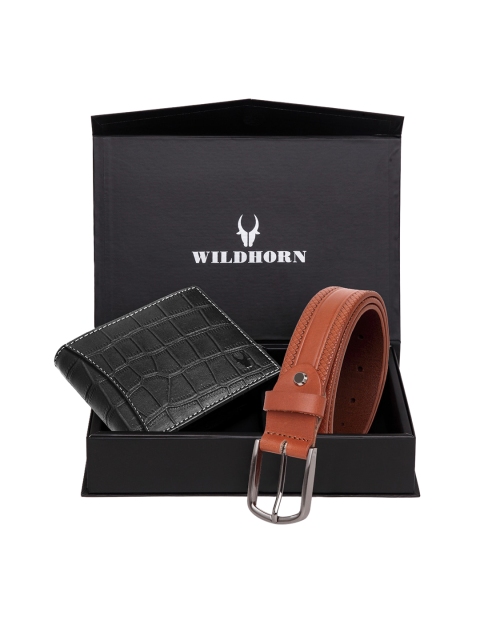 WildHorn Men Black & Brown Textured RFID Protected Genuine Leather Accessory Gift Set
WildHorn Men Black & Brown Textured RFID Protected Genuine Leather Accessory Gift Set