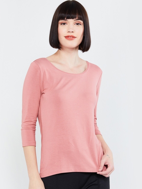 max Women Pink Solid Top
