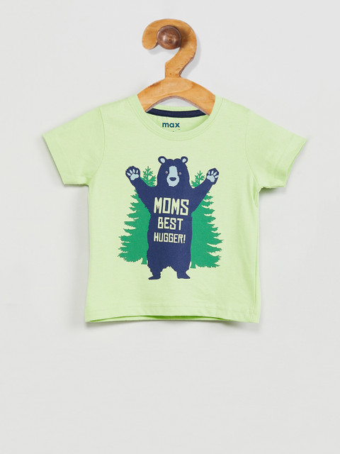 max Boys Green Printed Round Neck T-shirt 
max Boys Green Printed Round Neck T-shirt
