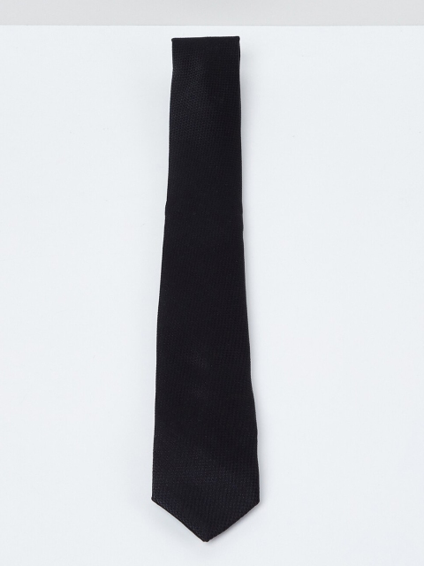 max Black Solid Broad Tie