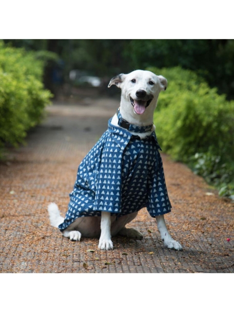 Heads Up For Tails Blue HUFT Indie-Go Triangle Dog Shirt