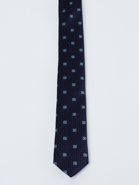 max Blue Printed Skinny Tie