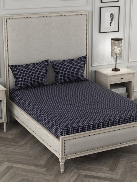 AMOUVE Navy Blue Geometric 300 TC Organic Cotton 1 King Bedsheet with 2 Pillow Covers
AMOUVE Navy Blue Geometric 300 TC Organic Cotton 1 King Bedsheet with 2 Pillow Covers