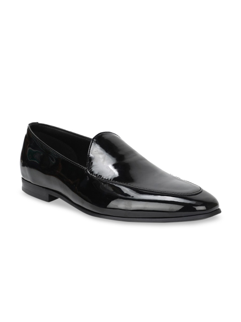 ALDO Men Black Solid Leather Formal Loafers