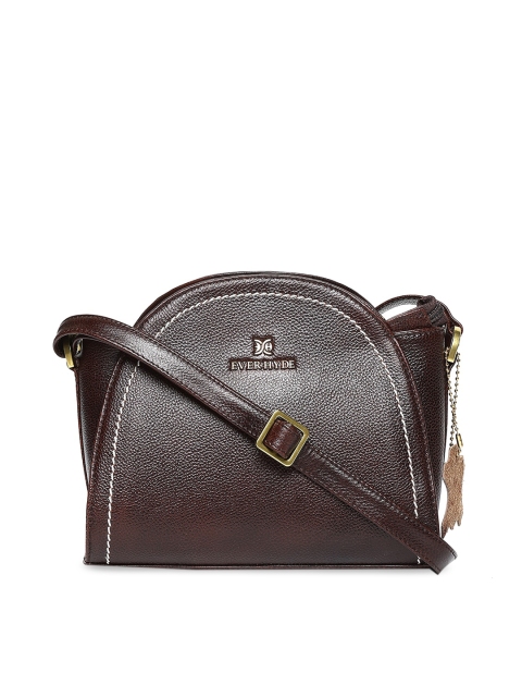 EVER HYDE Brown Solid Sling Bag