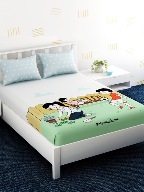 EverHOME Multicoloured Graphic 210 TC Cotton 1 King Bedsheet with 2 Pillow Covers, Multi
EverHOME Multicoloured Graphic 210 TC Cotton 1 King Bedsheet with 2 Pillow Covers, Multi