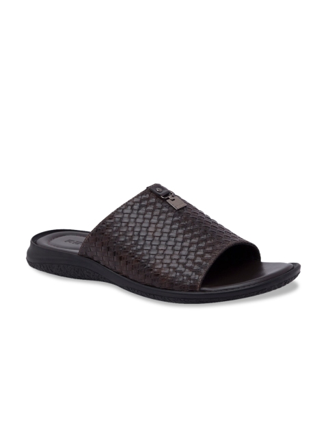 Regal Men Brown Leather Comfort Sandals