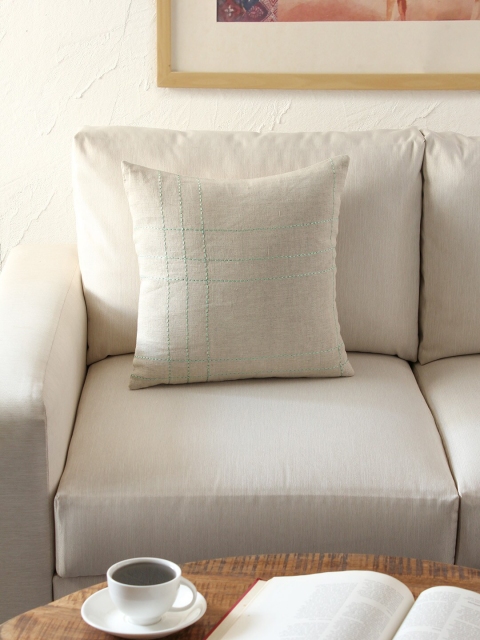House This Grey Single Striped Square Cushion Covers