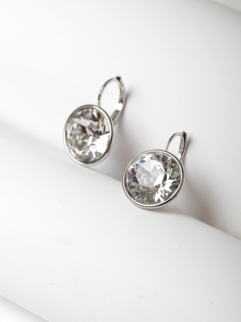 AVANT-GARDE PARIS Rhodium-Plated White Circular Studs