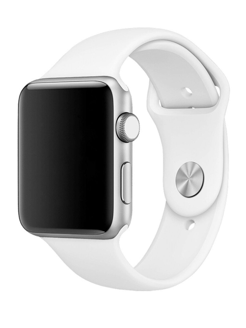 Treemoda Unisex White Apple Watch Silicone Strap