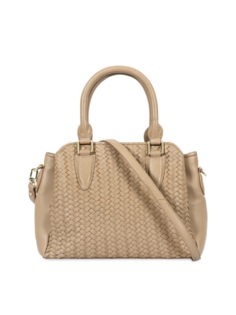Eske Beige Textured Handheld Bag