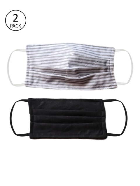 Bellofox Unisex Pack of 2 Basics Reusable Face Masks, Grey