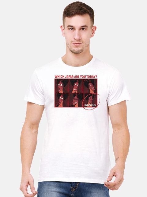 Free Authority Disney Villains printed White Tshirt for Men