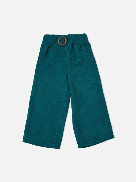 VITAMINS Girls Green Regular Fit Solid Culottes