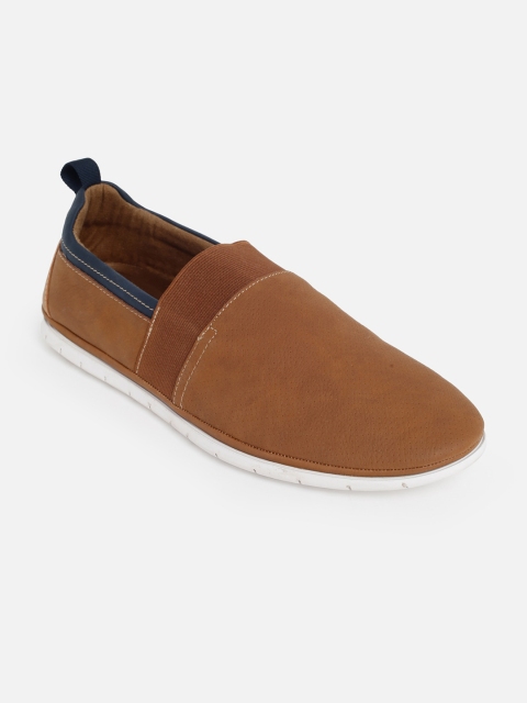 ALDO Men Tan Solid Slip-On Sneakers