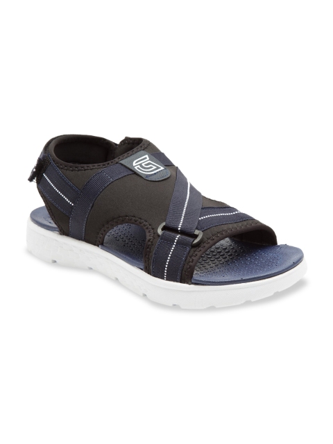 Ganuchi Women Blue & Black Open Toe Flats